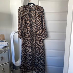 Asher translucent cheetah duster